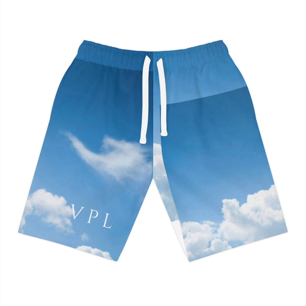 Athletic Long Shorts (AOP) Cloud
