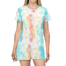 Load image into Gallery viewer, All Over Print T-Shirt Dress Tie Dye
