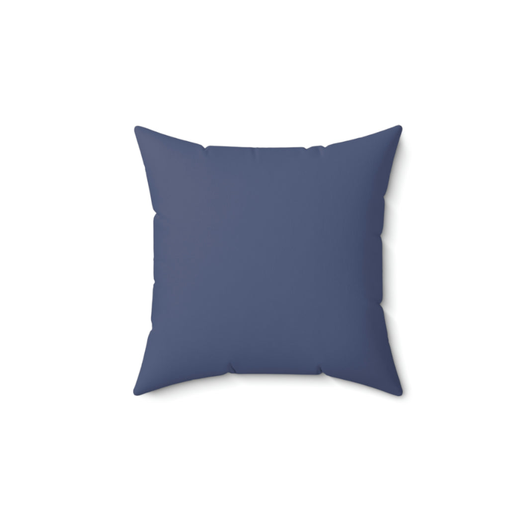 Faux Suede Square Pillow Gray Blue