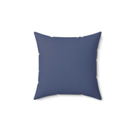 Faux Suede Square Pillow Gray Blue