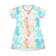 All Over Print T-Shirt Dress Tie Dye