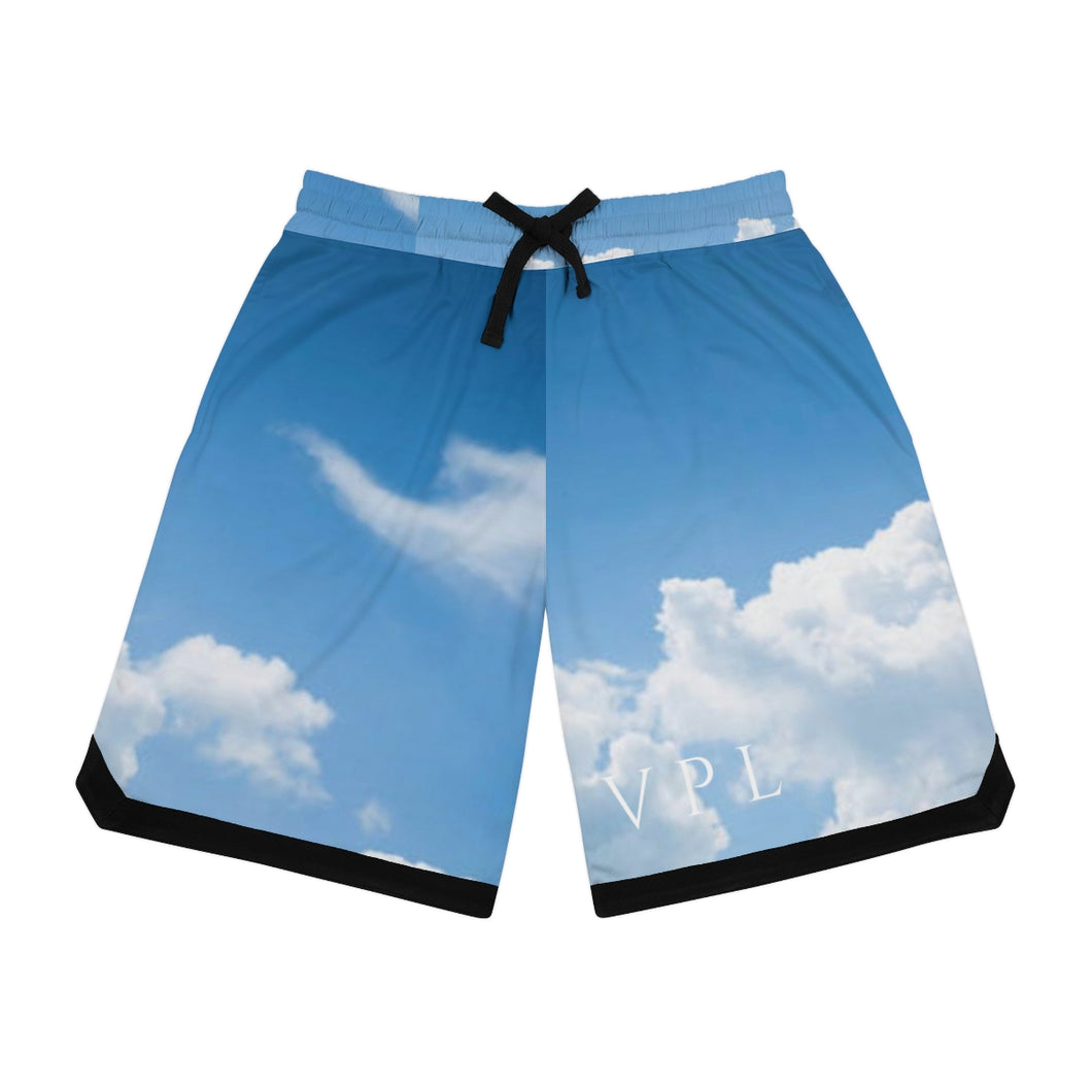 Basketball Rib Shorts (AOP) Cloud