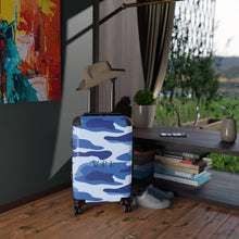 Load image into Gallery viewer, Cabin Suitcase Blue Camouflage
