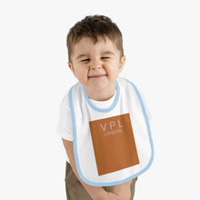 Load image into Gallery viewer, Baby Contrast Trim Jersey Bib Autumn Maple
