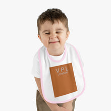 Load image into Gallery viewer, Baby Contrast Trim Jersey Bib Autumn Maple
