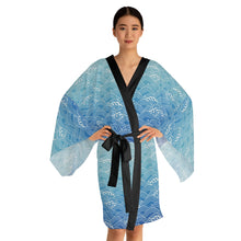 Load image into Gallery viewer, Long Sleeve Kimono Robe Waves

