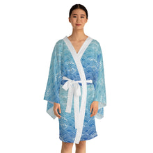 Load image into Gallery viewer, Long Sleeve Kimono Robe Waves
