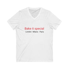 Load image into Gallery viewer, Unisex Jersey Short Sleeve V-Neck Tee
