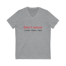 Load image into Gallery viewer, Unisex Jersey Short Sleeve V-Neck Tee
